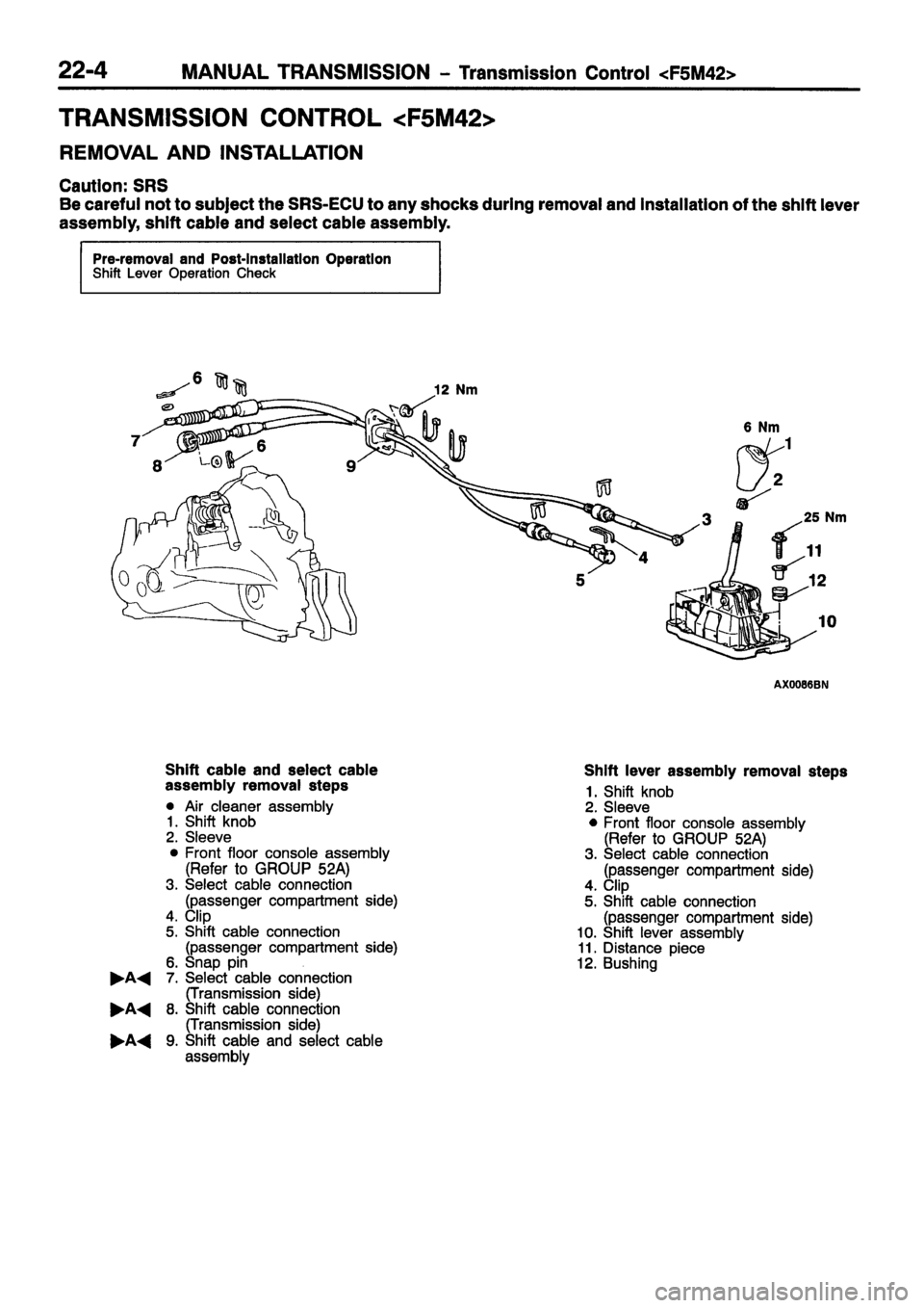 MITSUBISHI CARISMA 1999  Workshop Manual 