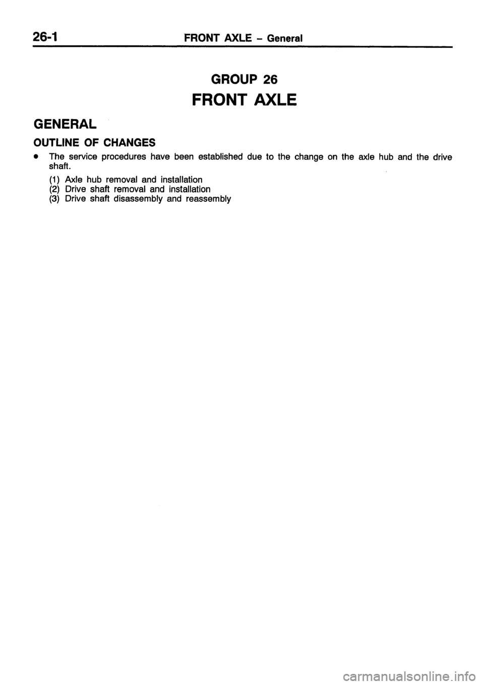 MITSUBISHI CARISMA 1999 Workshop Manual MITSUBISHI CARISMA 1999 Workshop Manual