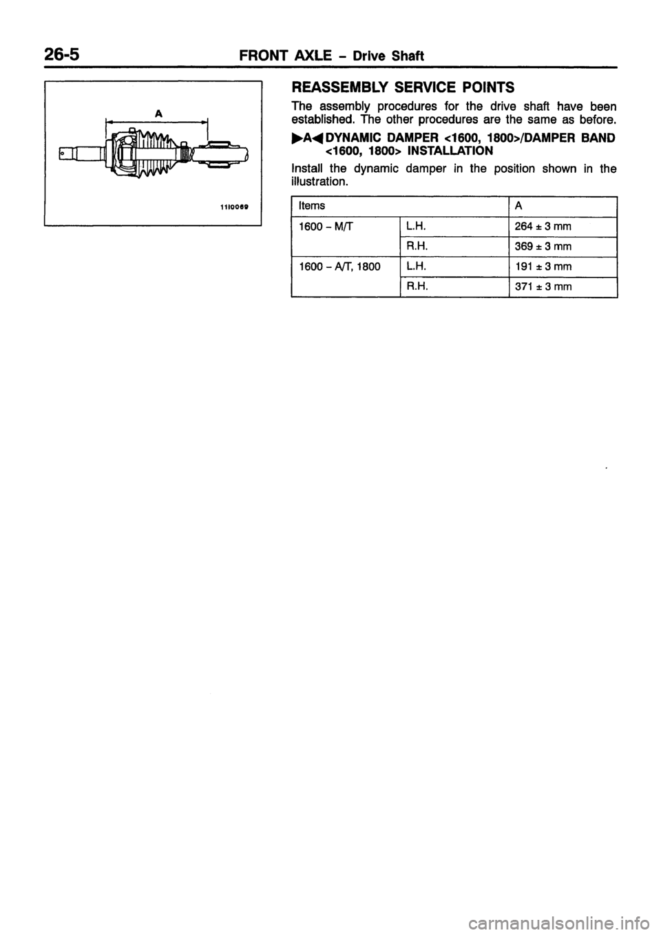 MITSUBISHI CARISMA 1999  Workshop Manual 