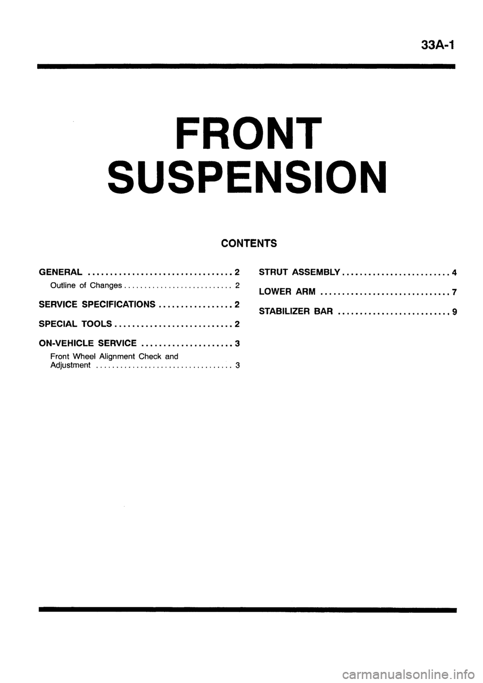 MITSUBISHI CARISMA 1999  Workshop Manual 