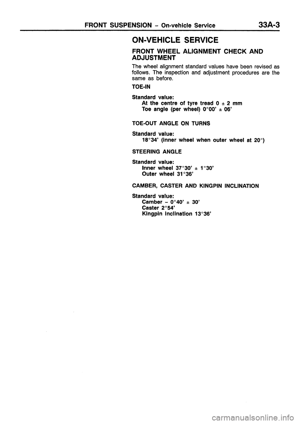 MITSUBISHI CARISMA 1999  Workshop Manual 