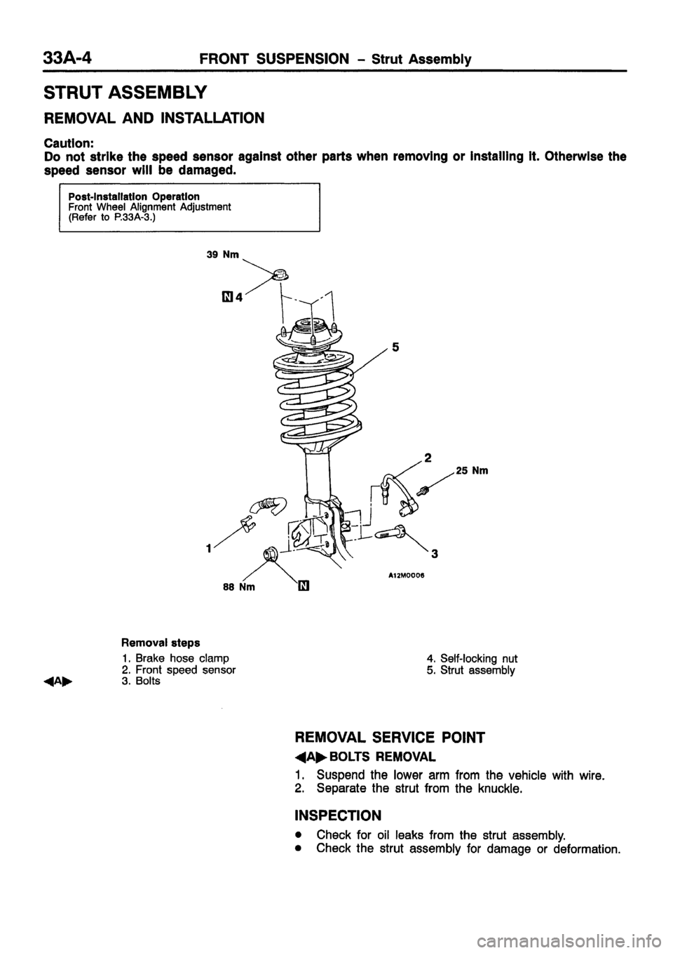 MITSUBISHI CARISMA 1999  Workshop Manual 