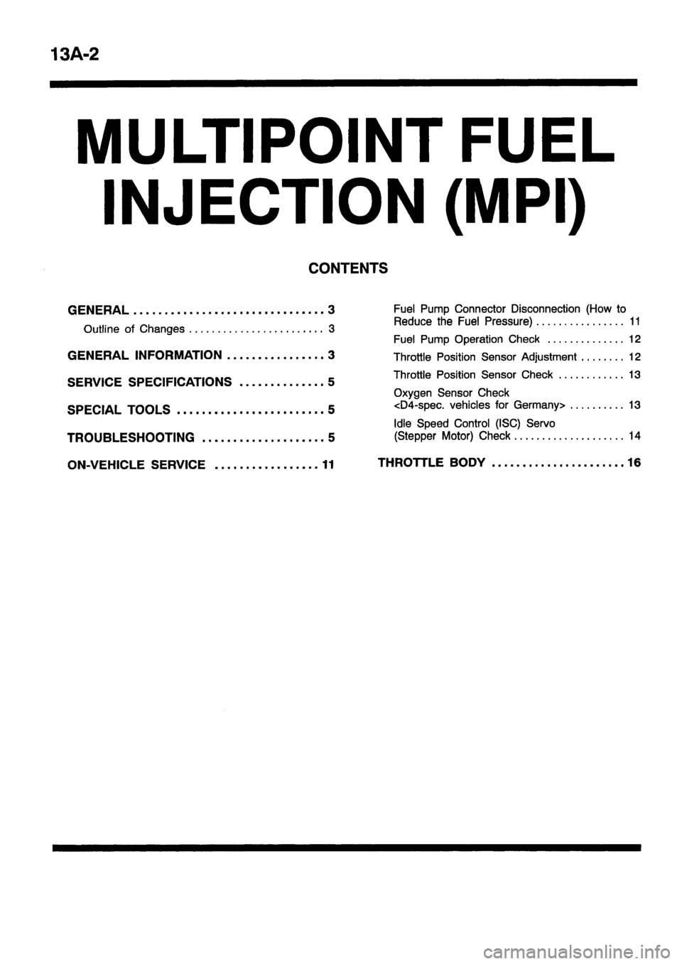 MITSUBISHI CARISMA 1999 Owners Manual MITSUBISHI CARISMA 1999 Owners Manual