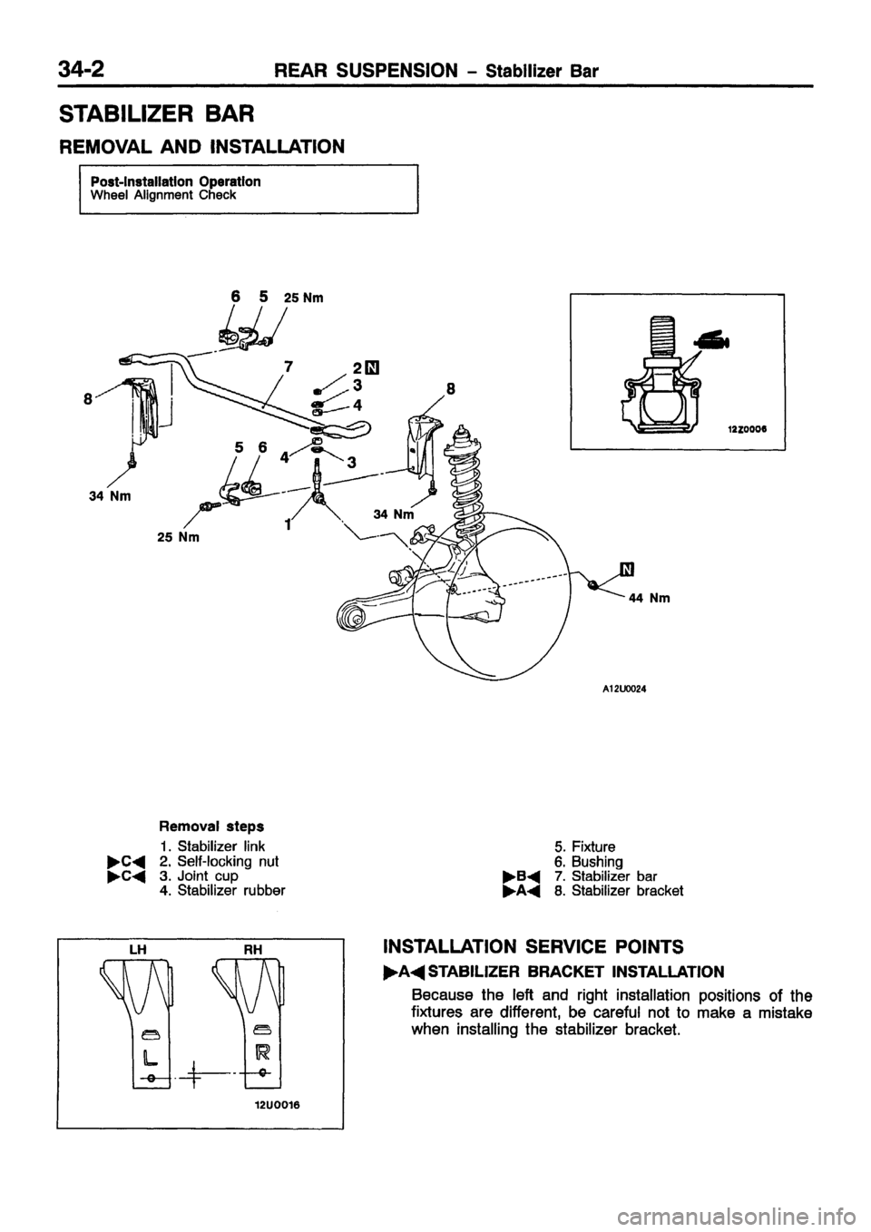 MITSUBISHI CARISMA 1999  Workshop Manual 