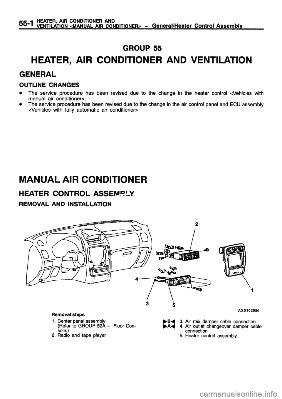 MITSUBISHI CARISMA 1999  Workshop Manual 