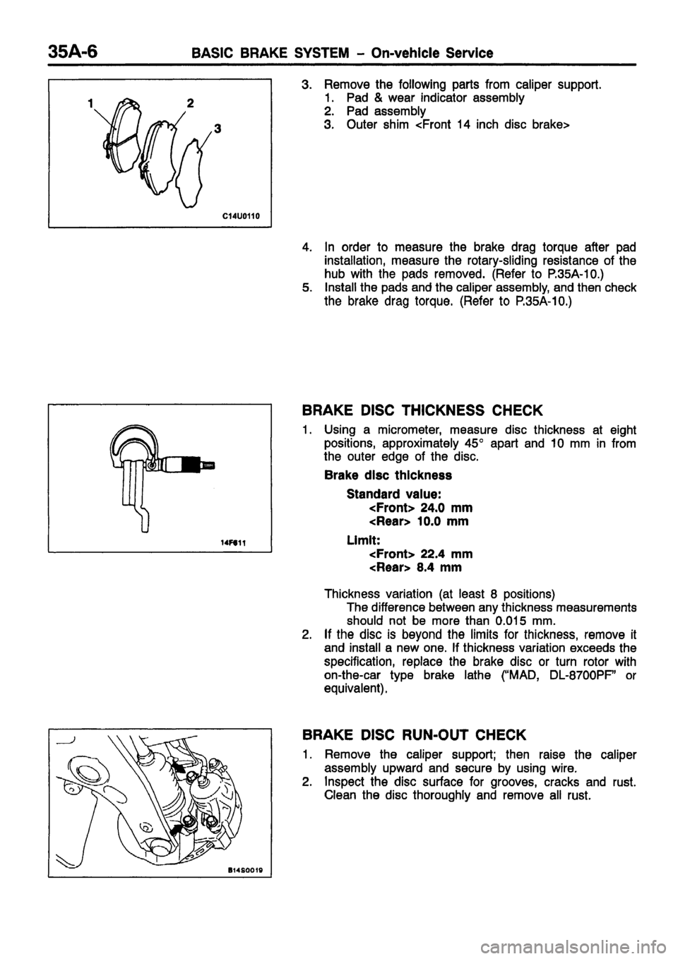 MITSUBISHI CARISMA 1999  Workshop Manual 