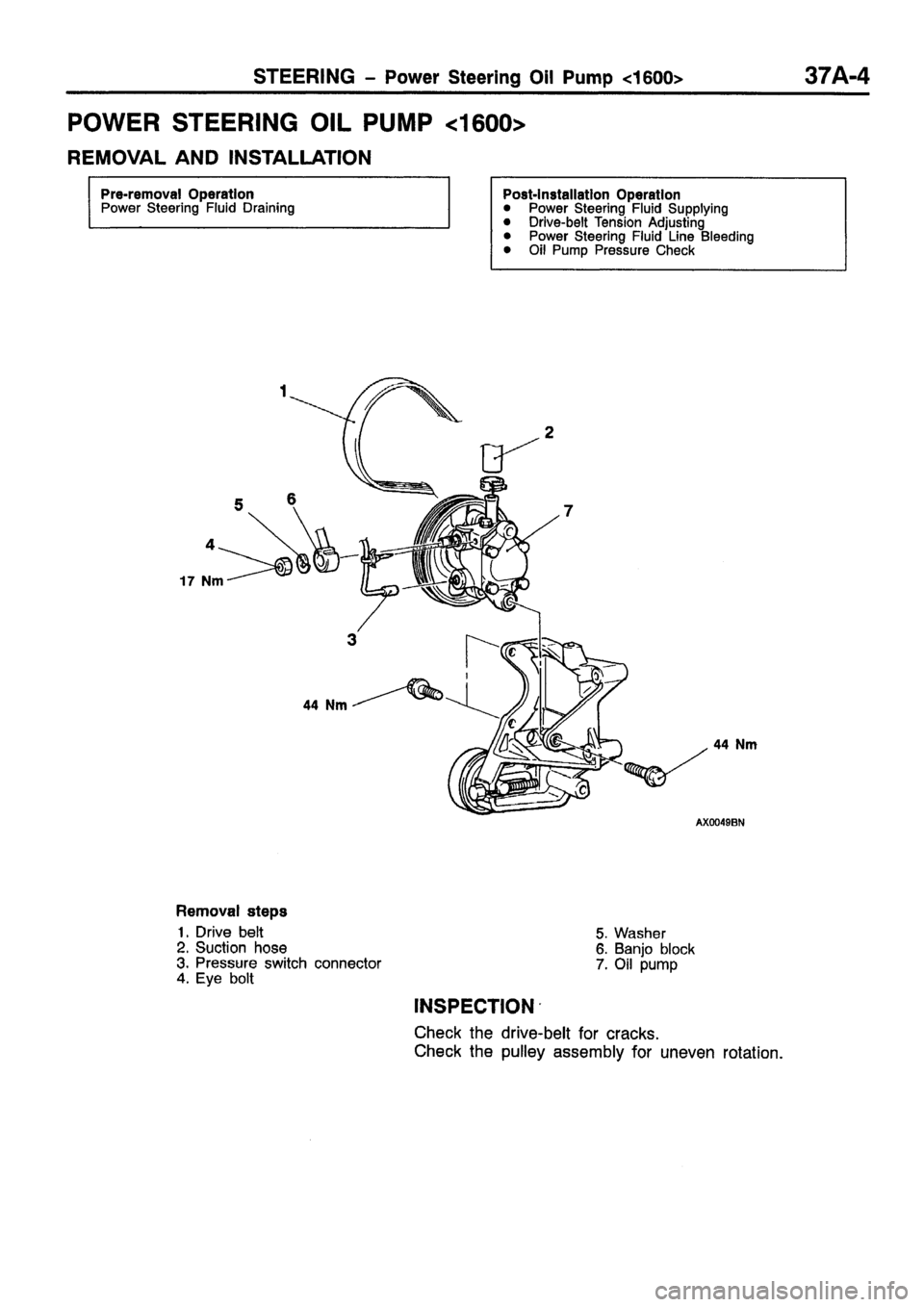 MITSUBISHI CARISMA 1999 Workshop Manual MITSUBISHI CARISMA 1999 Workshop Manual