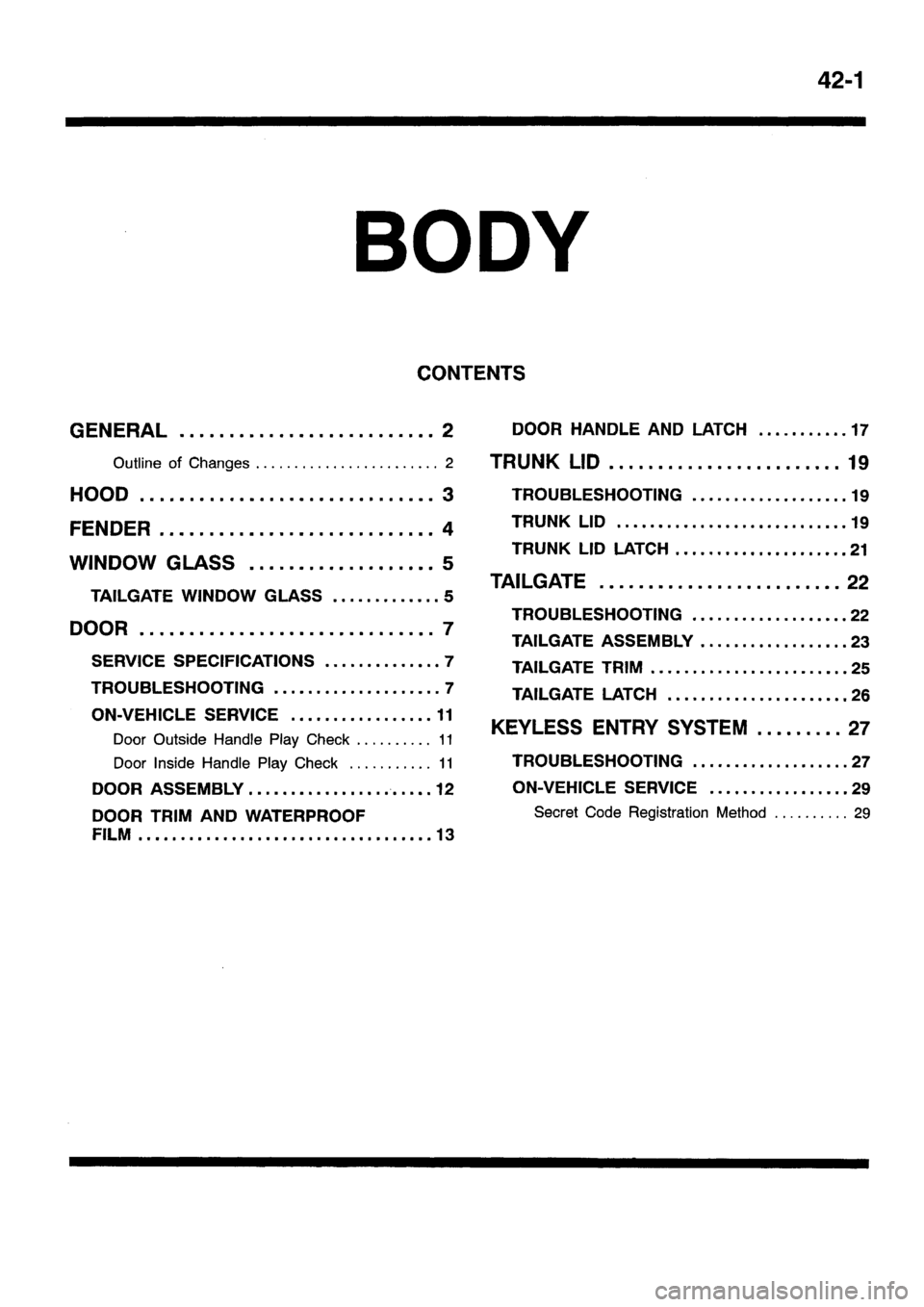 MITSUBISHI CARISMA 1999 Workshop Manual MITSUBISHI CARISMA 1999 Workshop Manual