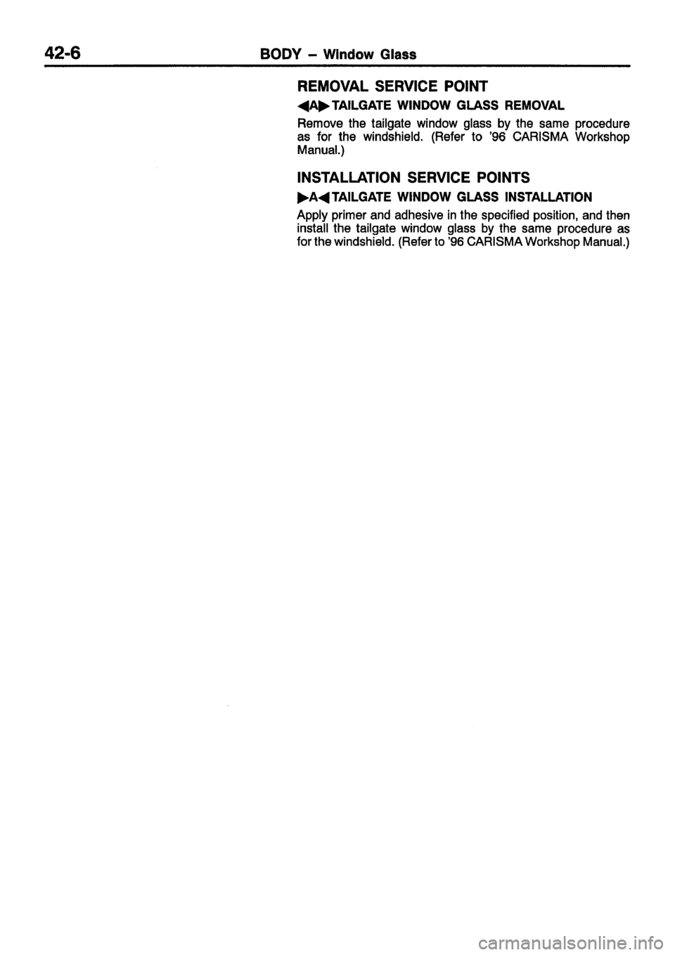 MITSUBISHI CARISMA 1999 Workshop Manual MITSUBISHI CARISMA 1999 Workshop Manual