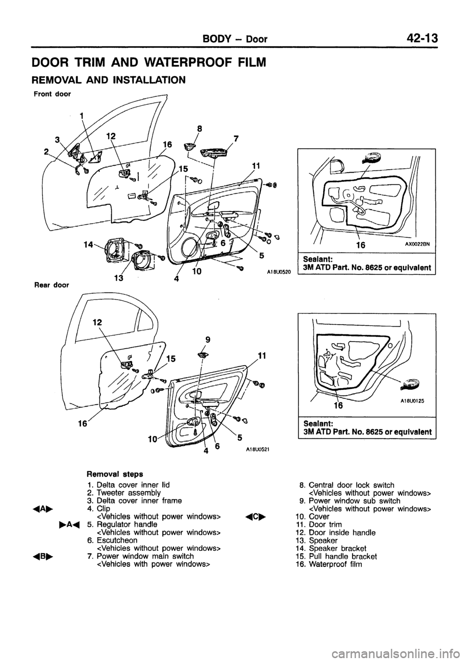 MITSUBISHI CARISMA 1999 Workshop Manual MITSUBISHI CARISMA 1999 Workshop Manual