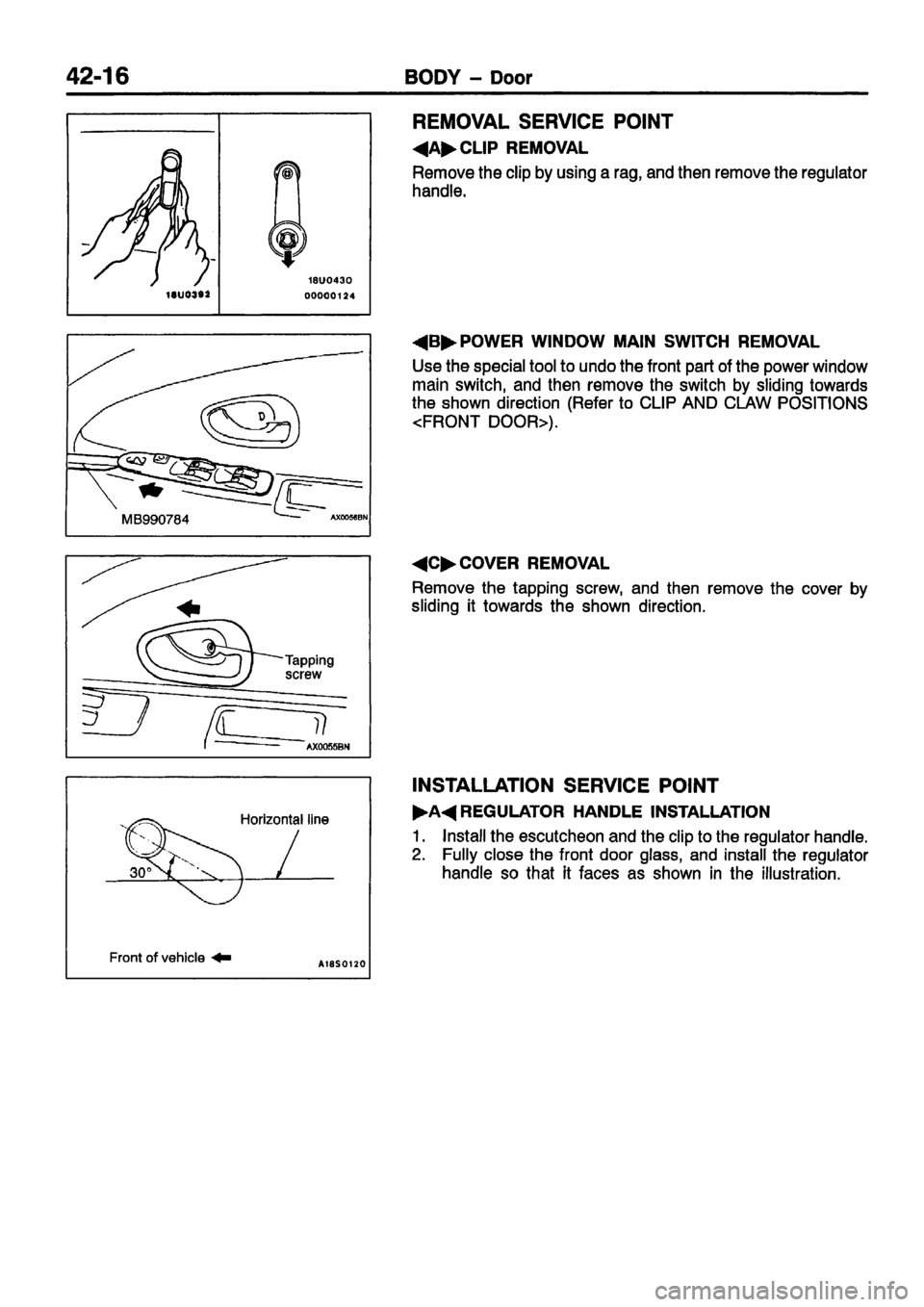 MITSUBISHI CARISMA 1999 Workshop Manual MITSUBISHI CARISMA 1999 Workshop Manual