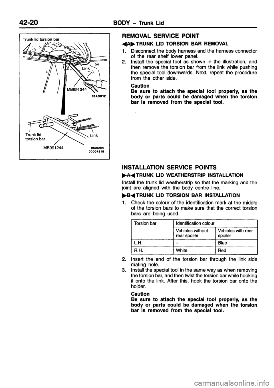 MITSUBISHI CARISMA 1999 Workshop Manual MITSUBISHI CARISMA 1999 Workshop Manual