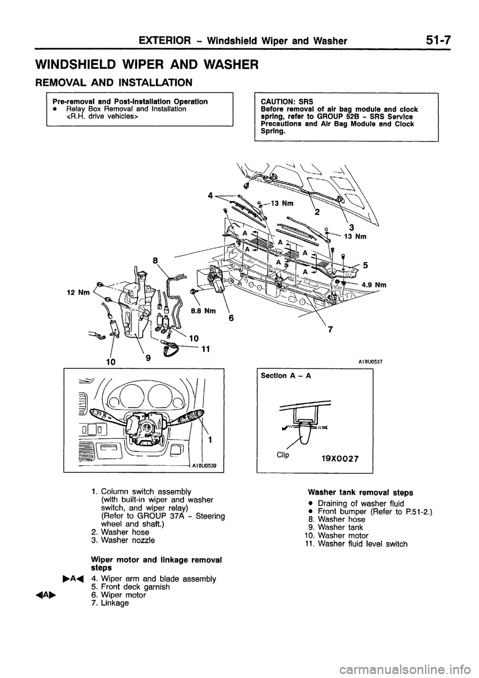MITSUBISHI CARISMA 1999 Workshop Manual MITSUBISHI CARISMA 1999 Workshop Manual