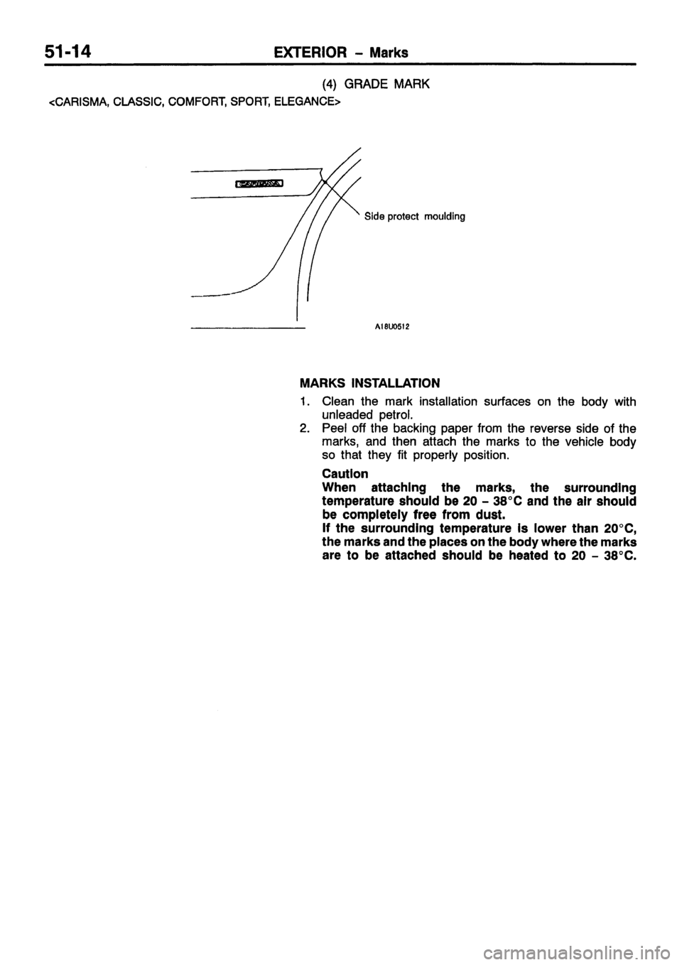 MITSUBISHI CARISMA 1999 Workshop Manual MITSUBISHI CARISMA 1999 Workshop Manual