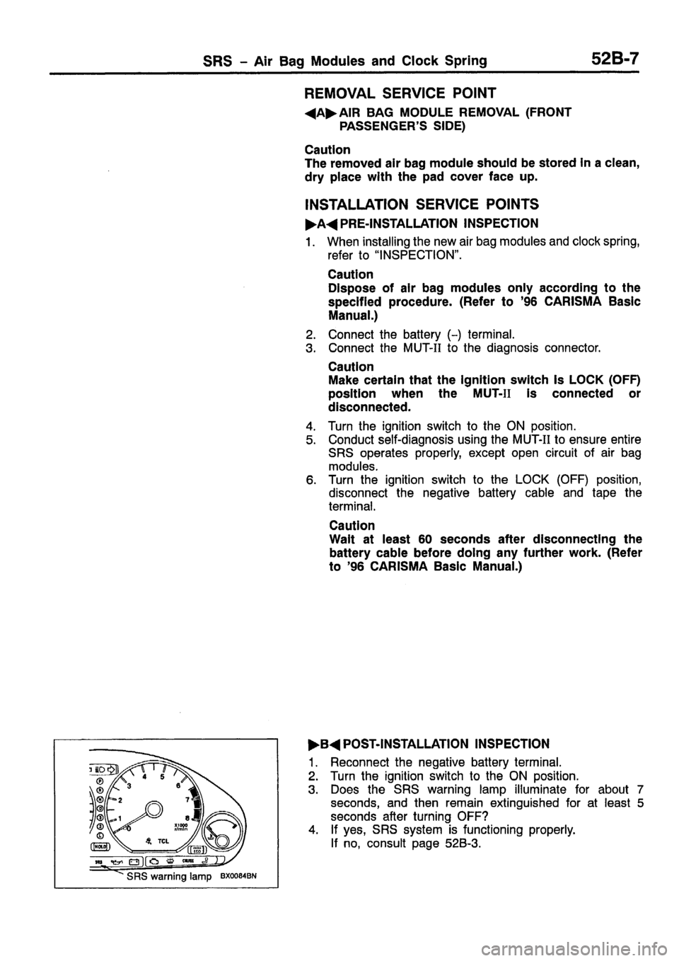 MITSUBISHI CARISMA 1999 Workshop Manual MITSUBISHI CARISMA 1999 Workshop Manual
