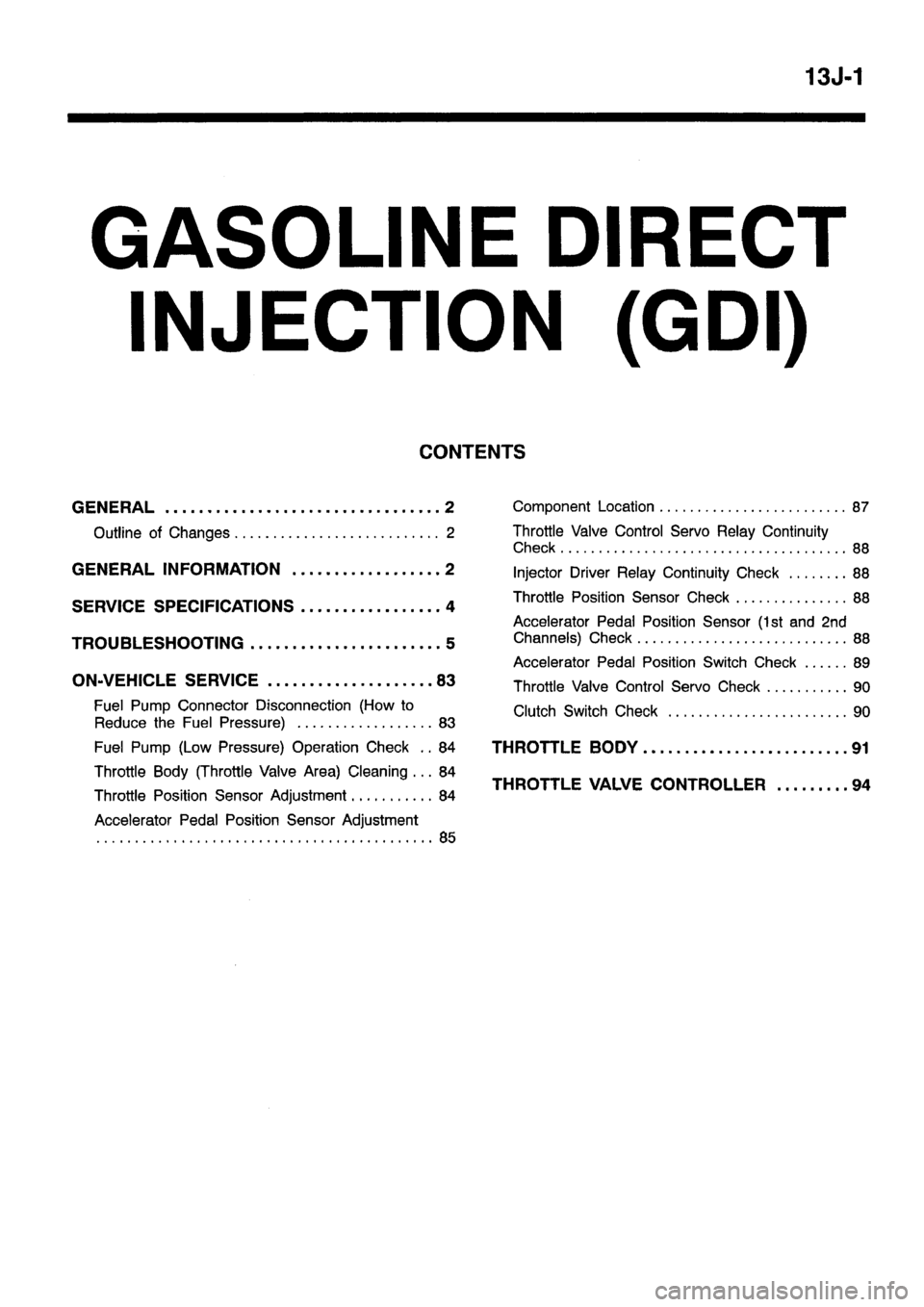 MITSUBISHI CARISMA 1999 Service Manual MITSUBISHI CARISMA 1999 Service Manual