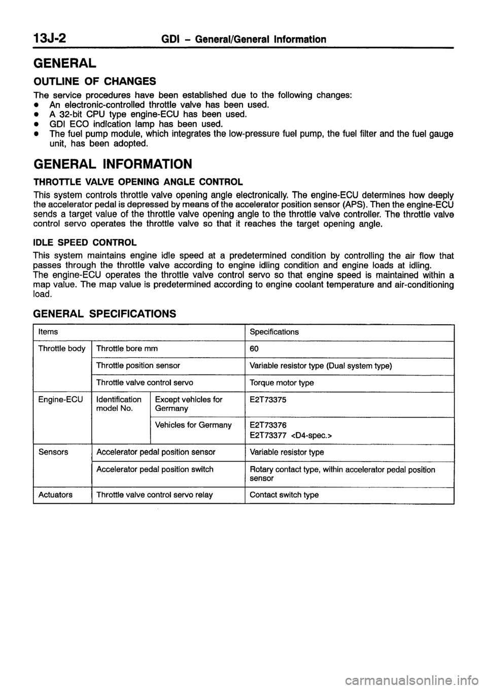 MITSUBISHI CARISMA 1999 Service Manual MITSUBISHI CARISMA 1999 Service Manual
