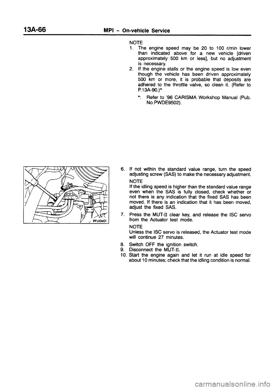 MITSUBISHI CARISMA 1997  Workshop Manual 