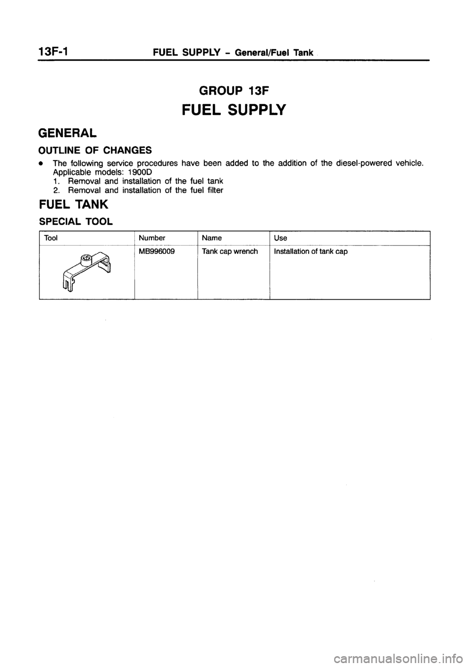 MITSUBISHI CARISMA 1997 Workshop Manual MITSUBISHI CARISMA 1997 Workshop Manual