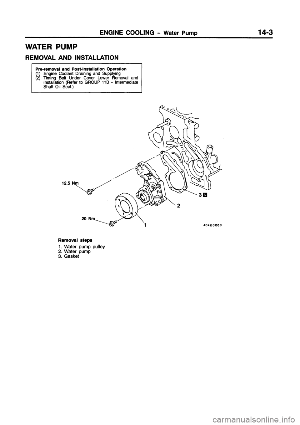 MITSUBISHI CARISMA 1997 Workshop Manual MITSUBISHI CARISMA 1997 Workshop Manual