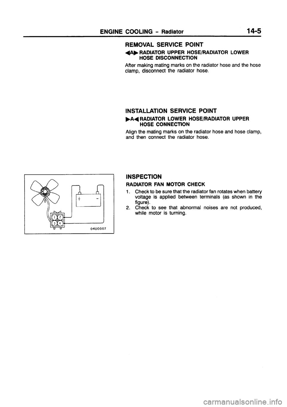 MITSUBISHI CARISMA 1997 Workshop Manual MITSUBISHI CARISMA 1997 Workshop Manual