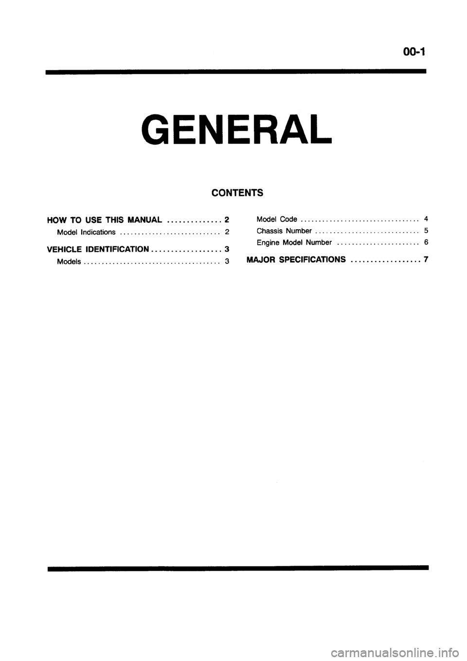 MITSUBISHI CARISMA 1997  Workshop Manual 