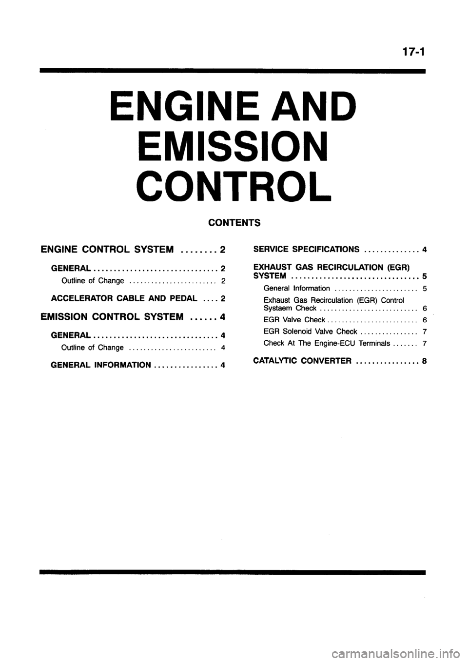 MITSUBISHI CARISMA 1997 Workshop Manual MITSUBISHI CARISMA 1997 Workshop Manual