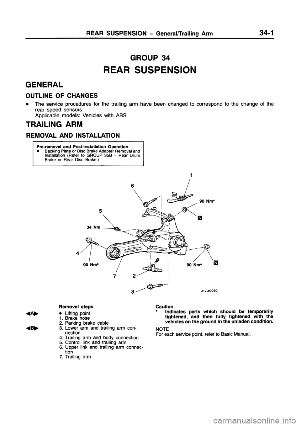 MITSUBISHI CARISMA 1997 Workshop Manual MITSUBISHI CARISMA 1997 Workshop Manual
