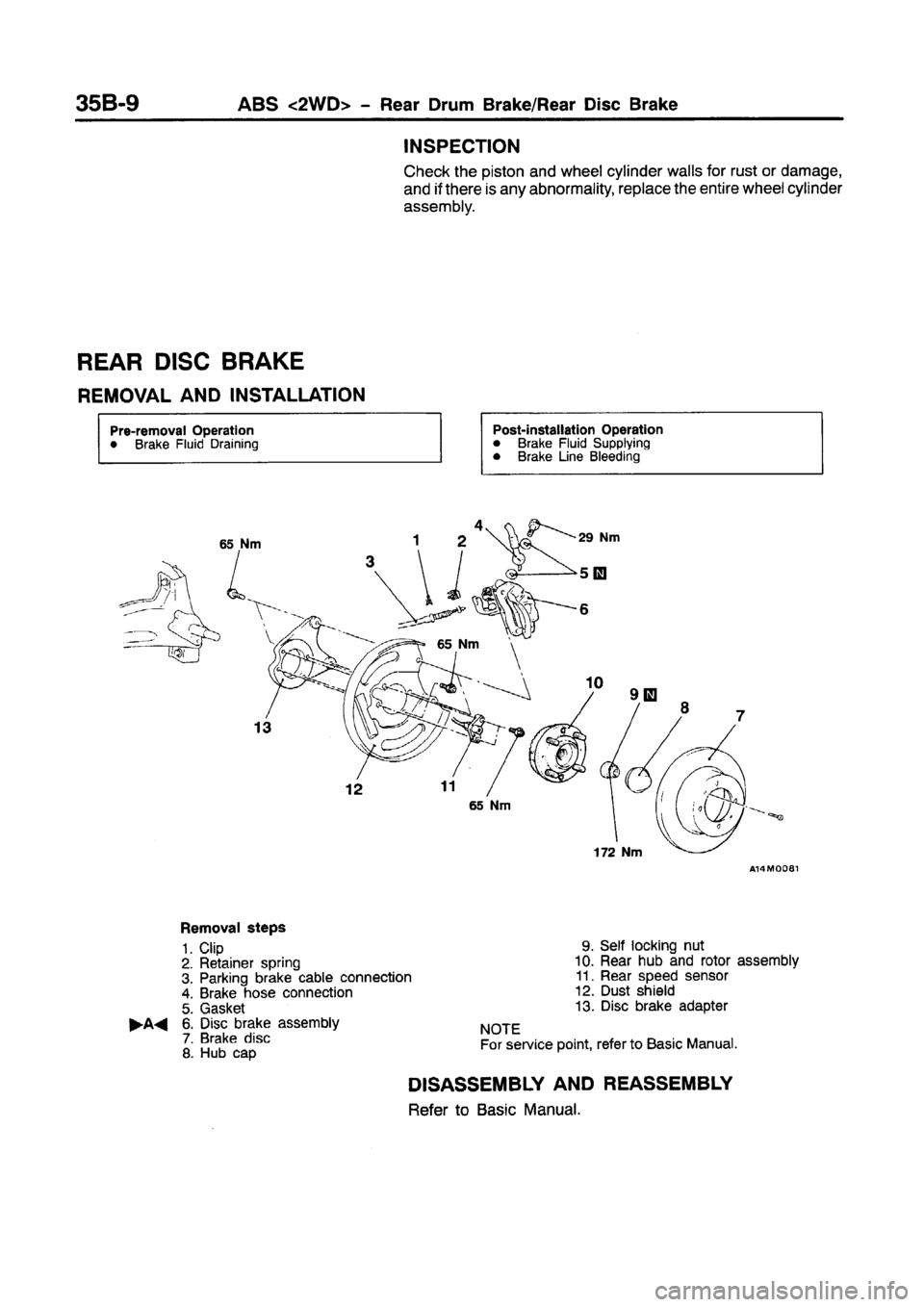 MITSUBISHI CARISMA 1997 Workshop Manual MITSUBISHI CARISMA 1997 Workshop Manual