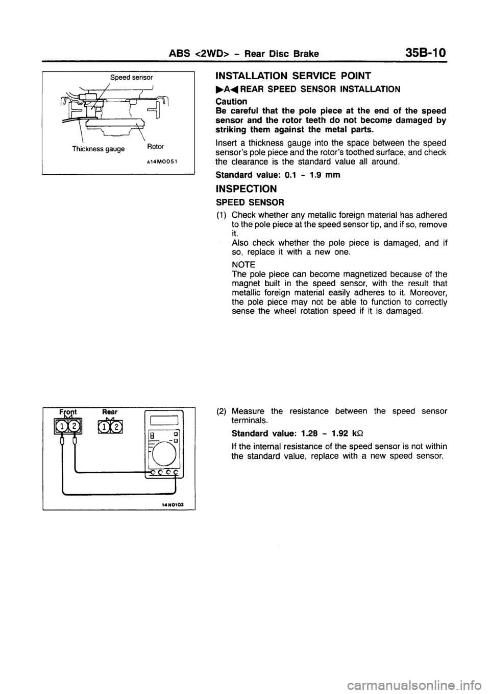 MITSUBISHI CARISMA 1997 Workshop Manual MITSUBISHI CARISMA 1997 Workshop Manual