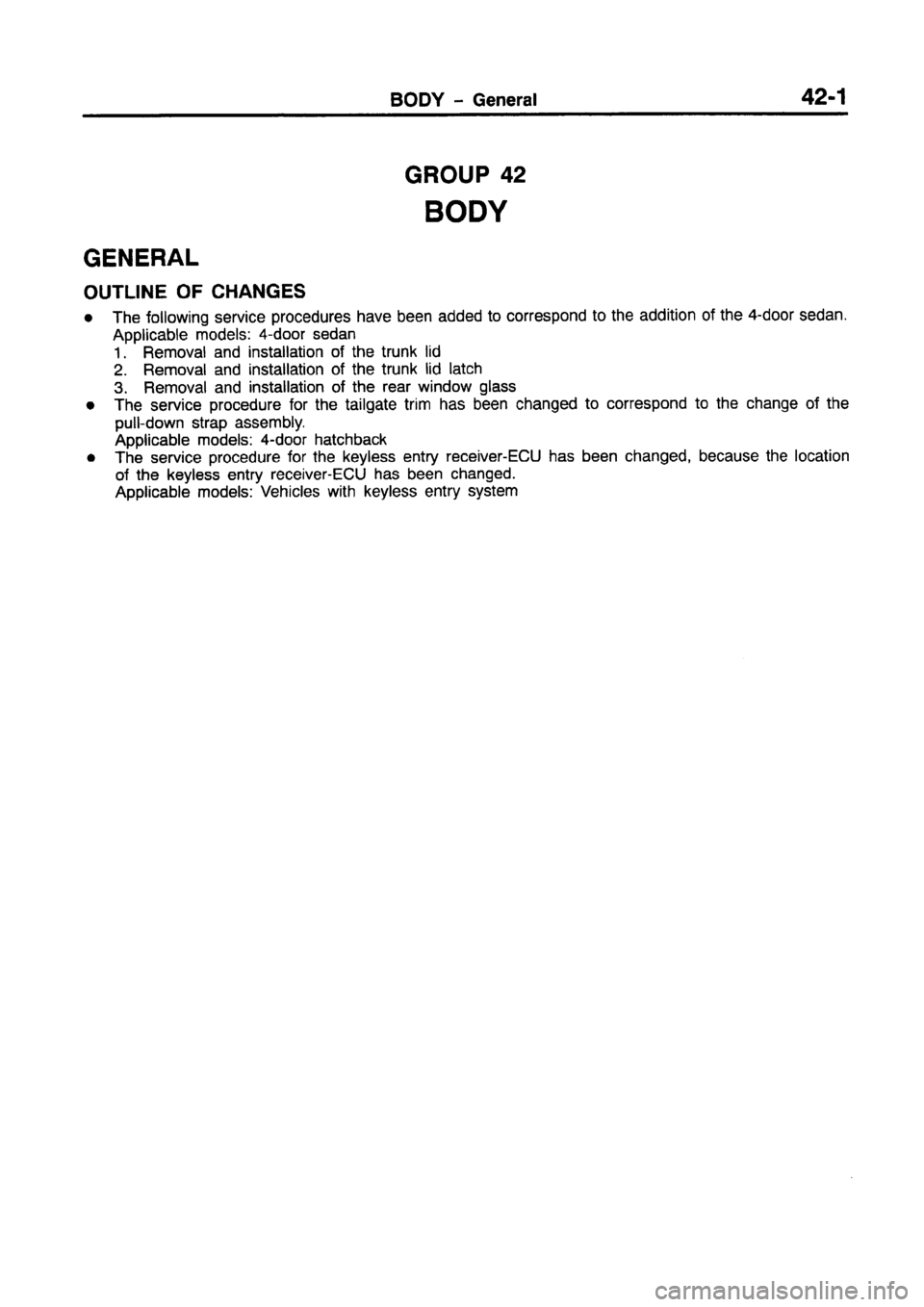 MITSUBISHI CARISMA 1997 Workshop Manual MITSUBISHI CARISMA 1997 Workshop Manual