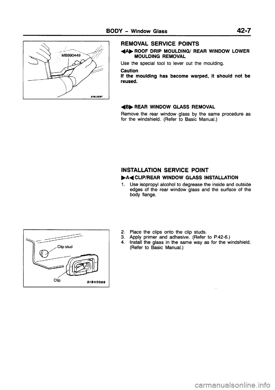 MITSUBISHI CARISMA 1997 Workshop Manual MITSUBISHI CARISMA 1997 Workshop Manual