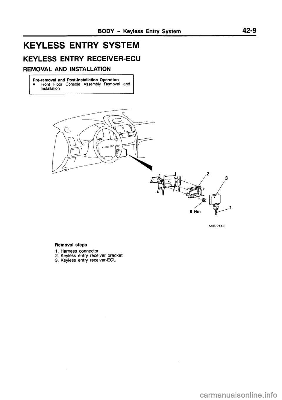 MITSUBISHI CARISMA 1997 Workshop Manual MITSUBISHI CARISMA 1997 Workshop Manual