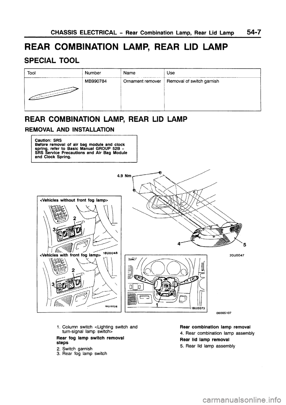 MITSUBISHI CARISMA 1997 Workshop Manual MITSUBISHI CARISMA 1997 Workshop Manual