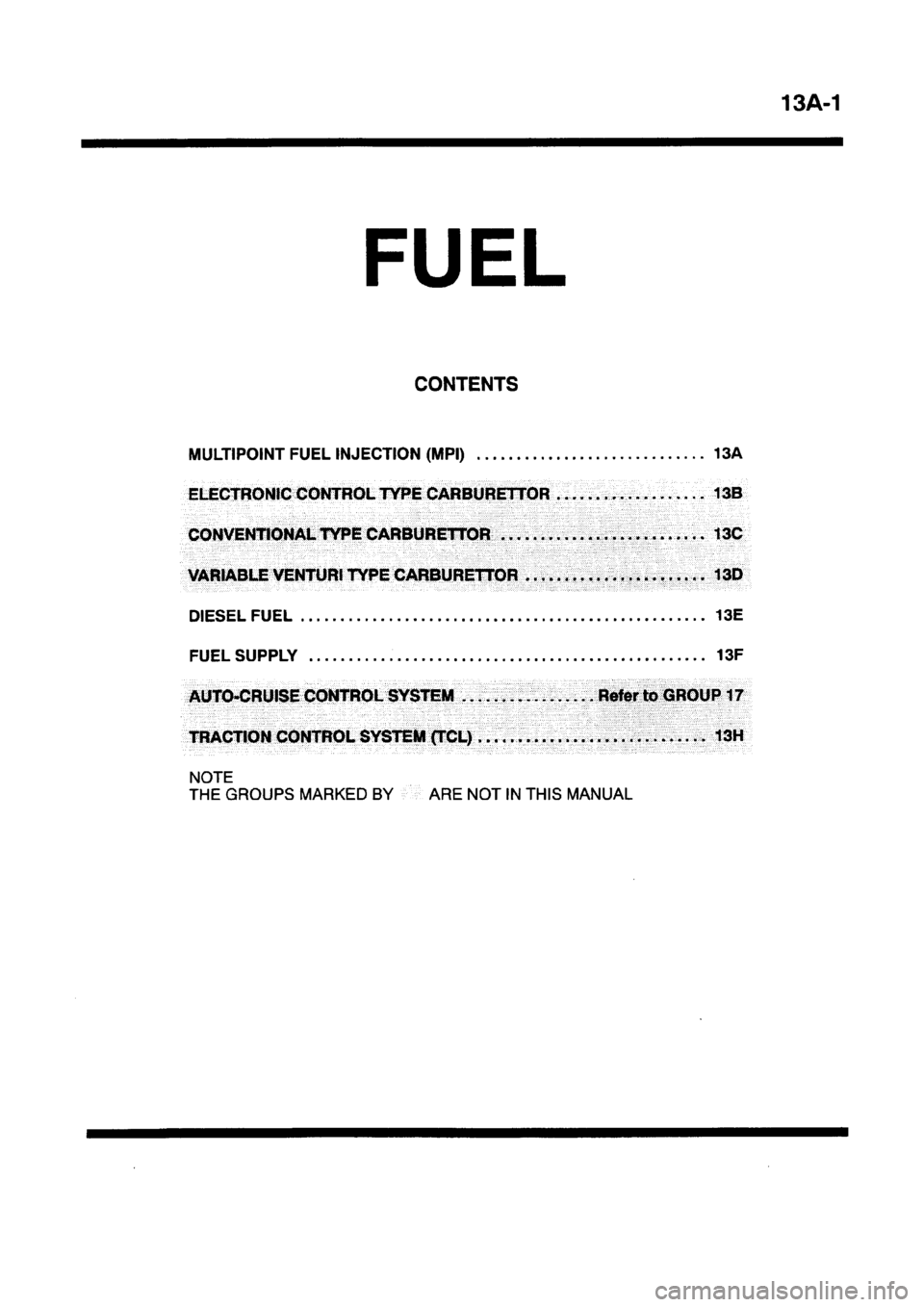 MITSUBISHI CARISMA 1997 Repair Manual MITSUBISHI CARISMA 1997 Repair Manual