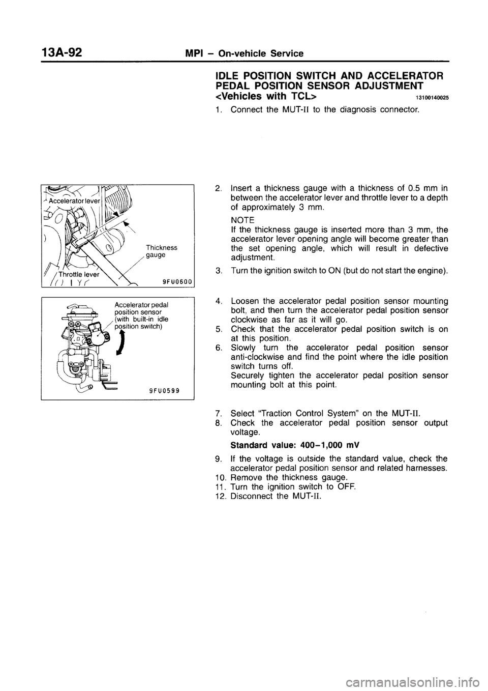 MITSUBISHI CARISMA 1996 Workshop Manual MITSUBISHI CARISMA 1996 Workshop Manual