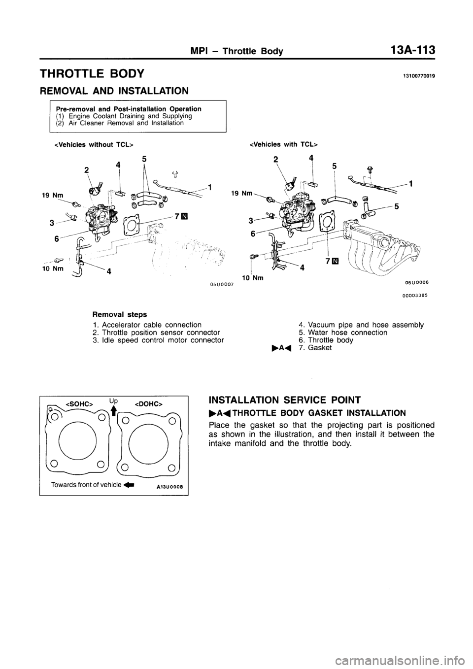 MITSUBISHI CARISMA 1996 Workshop Manual MITSUBISHI CARISMA 1996 Workshop Manual
