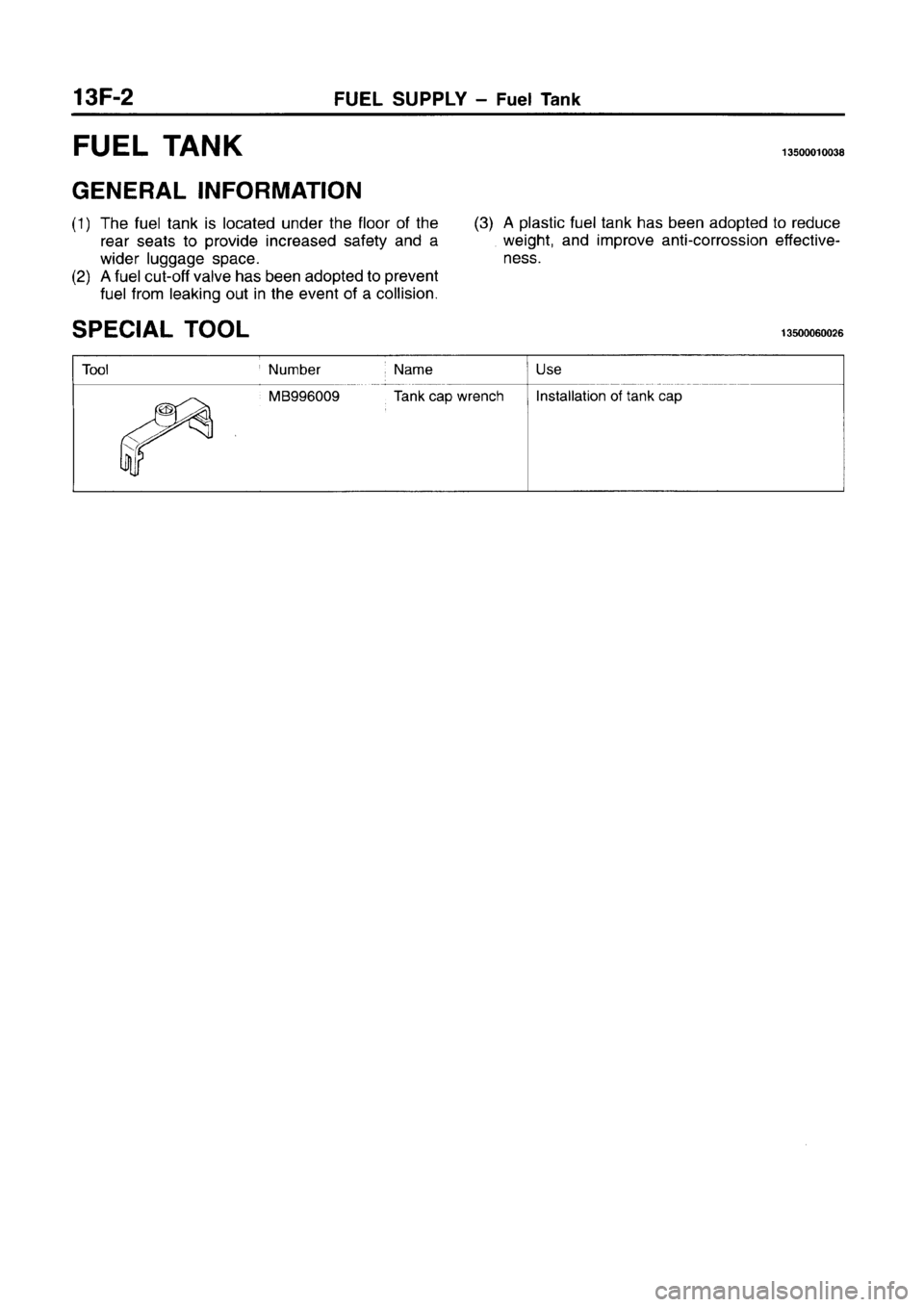MITSUBISHI CARISMA 1996 Workshop Manual MITSUBISHI CARISMA 1996 Workshop Manual