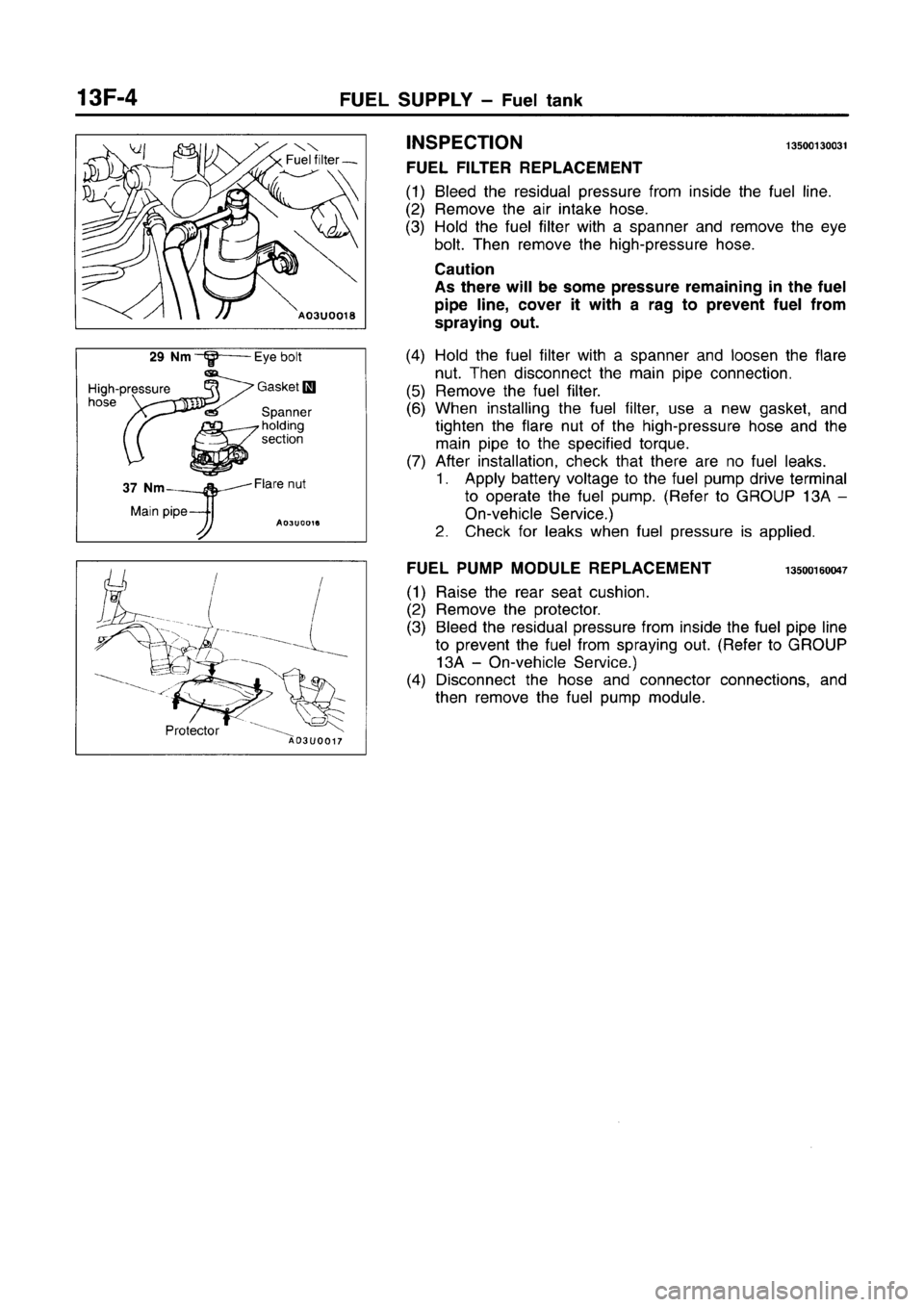 MITSUBISHI CARISMA 1996 Workshop Manual MITSUBISHI CARISMA 1996 Workshop Manual