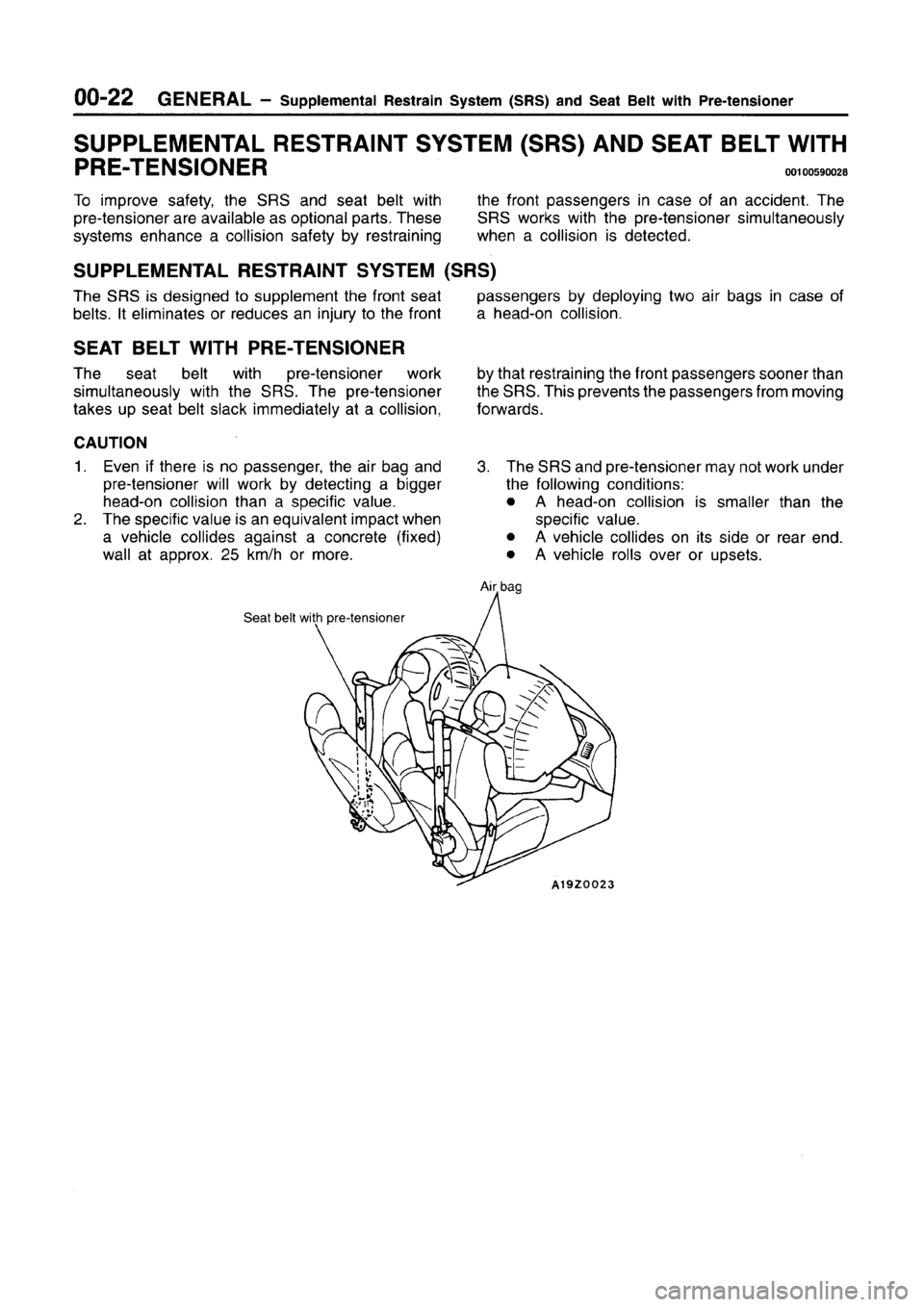 MITSUBISHI CARISMA 1996 Owners Manual MITSUBISHI CARISMA 1996 Owners Manual