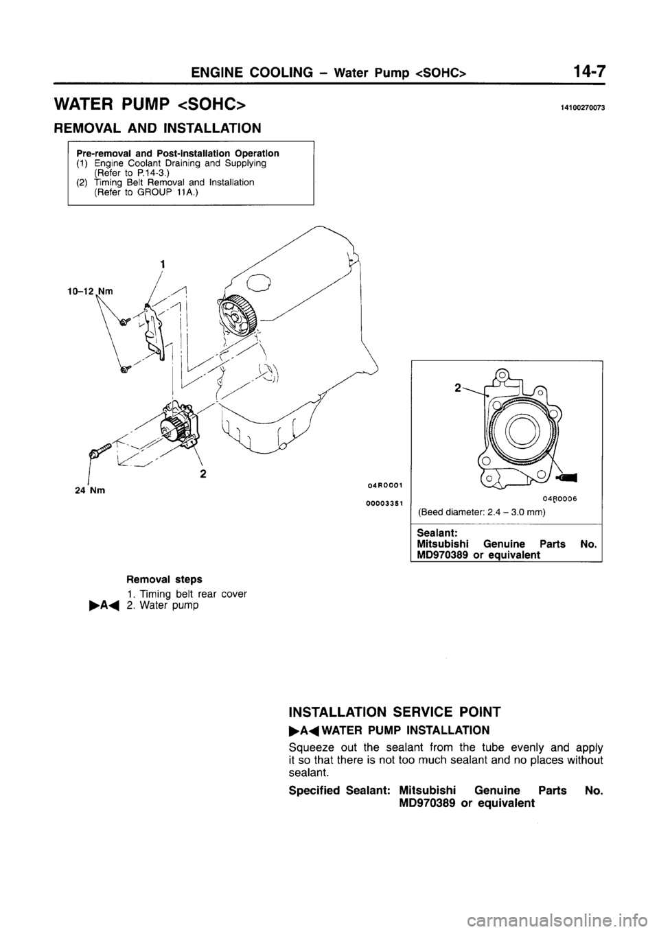 MITSUBISHI CARISMA 1996 Workshop Manual MITSUBISHI CARISMA 1996 Workshop Manual