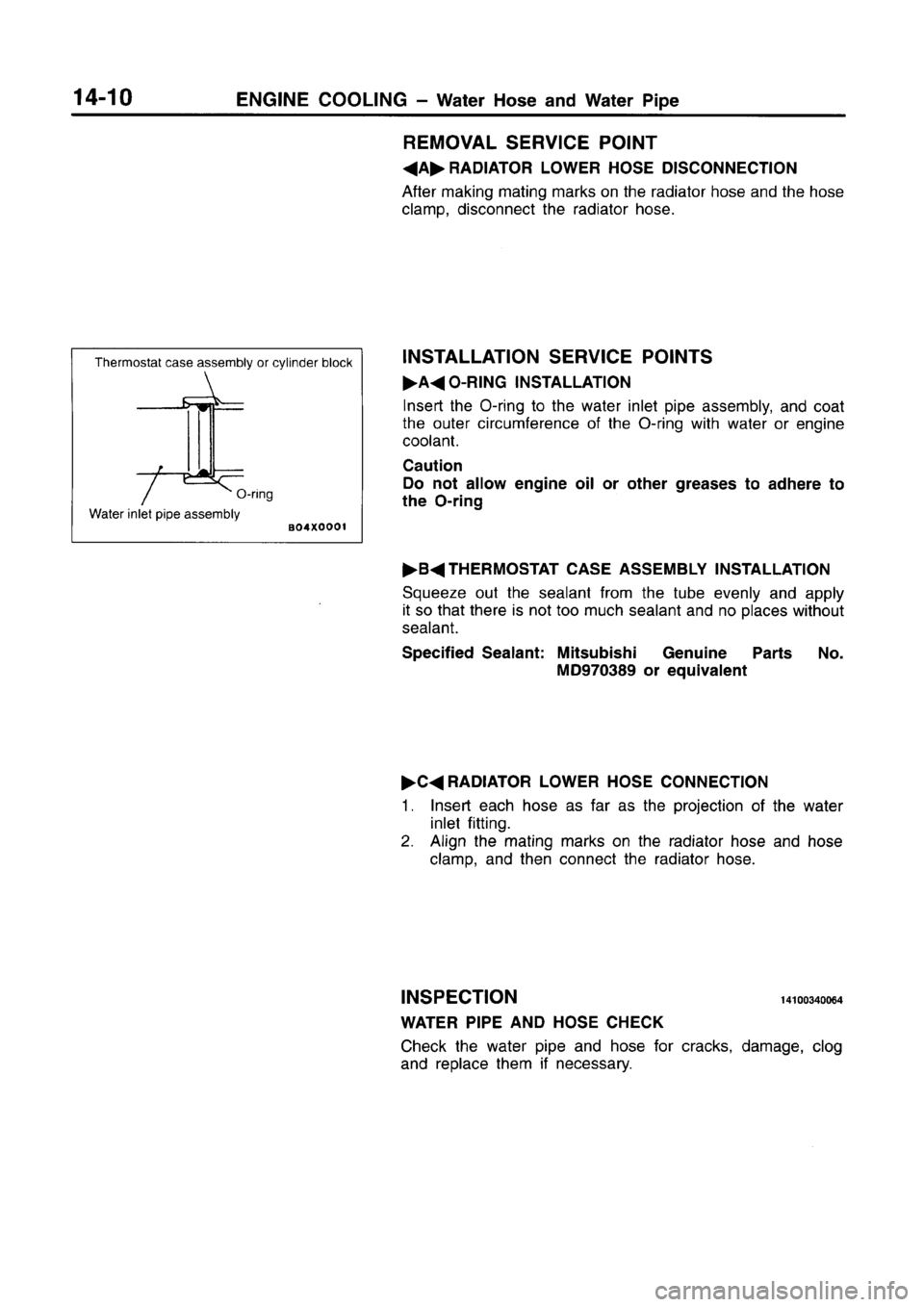 MITSUBISHI CARISMA 1996 Workshop Manual MITSUBISHI CARISMA 1996 Workshop Manual