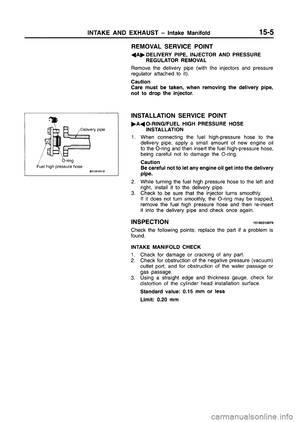 MITSUBISHI CARISMA 1996 Workshop Manual MITSUBISHI CARISMA 1996 Workshop Manual