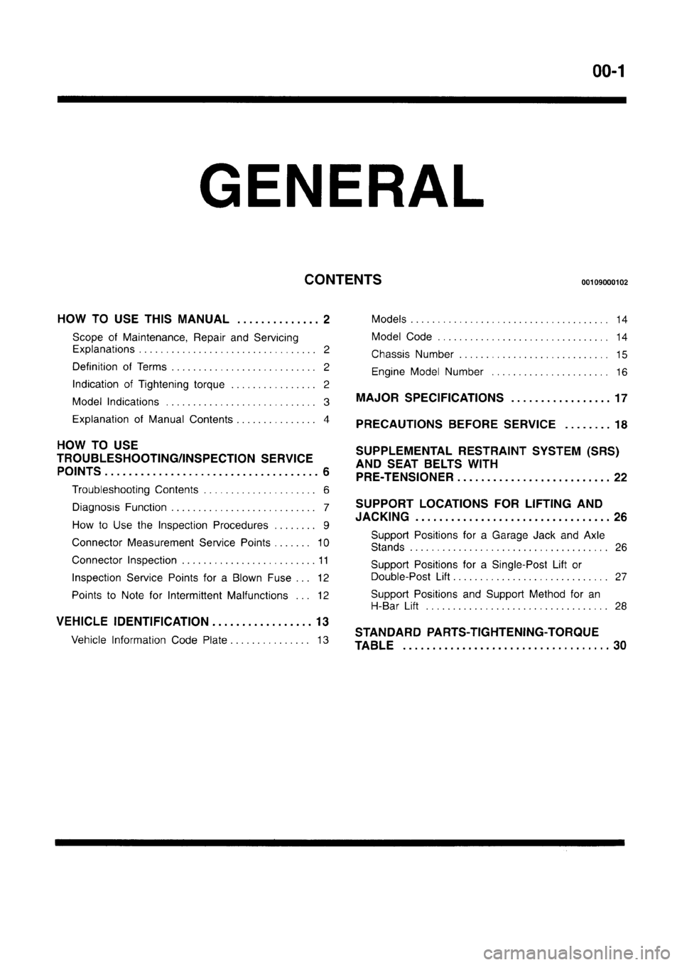 MITSUBISHI CARISMA 1996 Workshop Manual MITSUBISHI CARISMA 1996 Workshop Manual