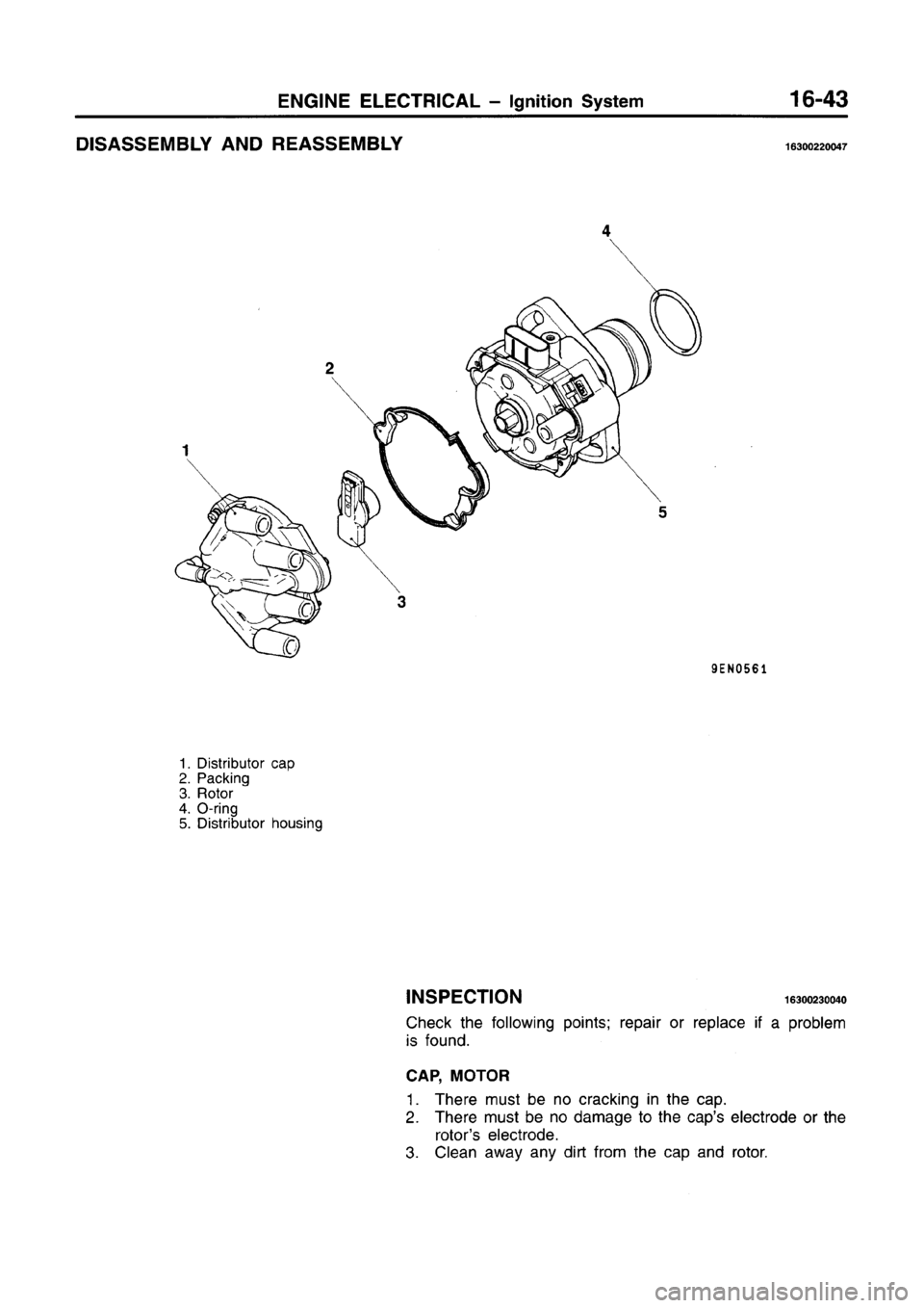 MITSUBISHI CARISMA 1996  Workshop Manual 