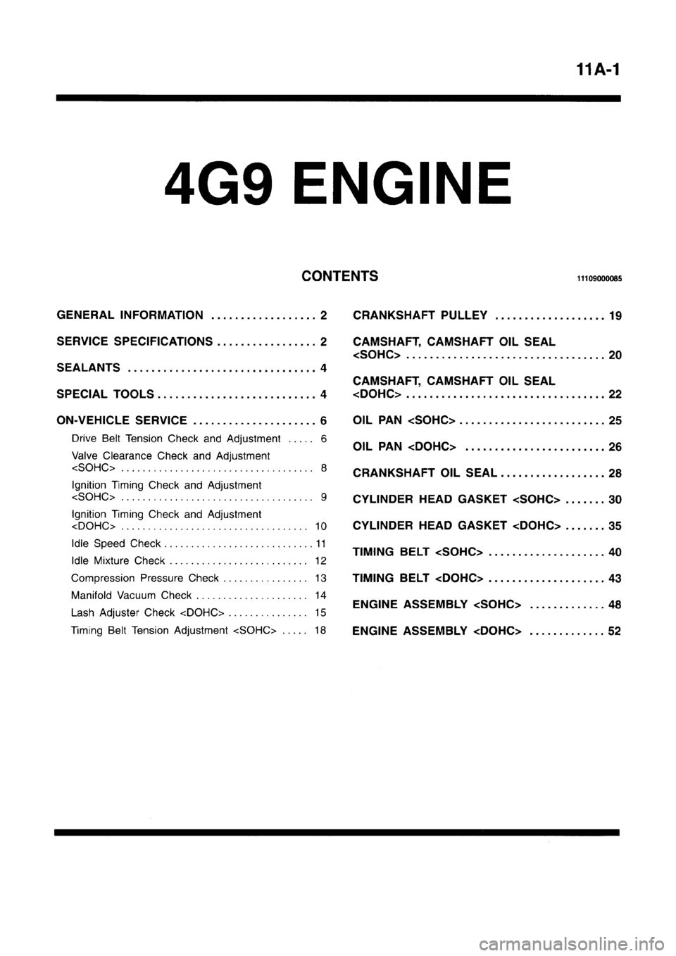 MITSUBISHI CARISMA 1996 Owners Guide MITSUBISHI CARISMA 1996 Owners Guide