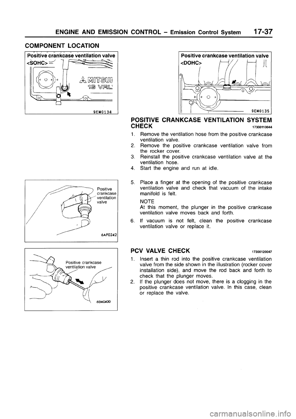 MITSUBISHI CARISMA 1996 Workshop Manual MITSUBISHI CARISMA 1996 Workshop Manual