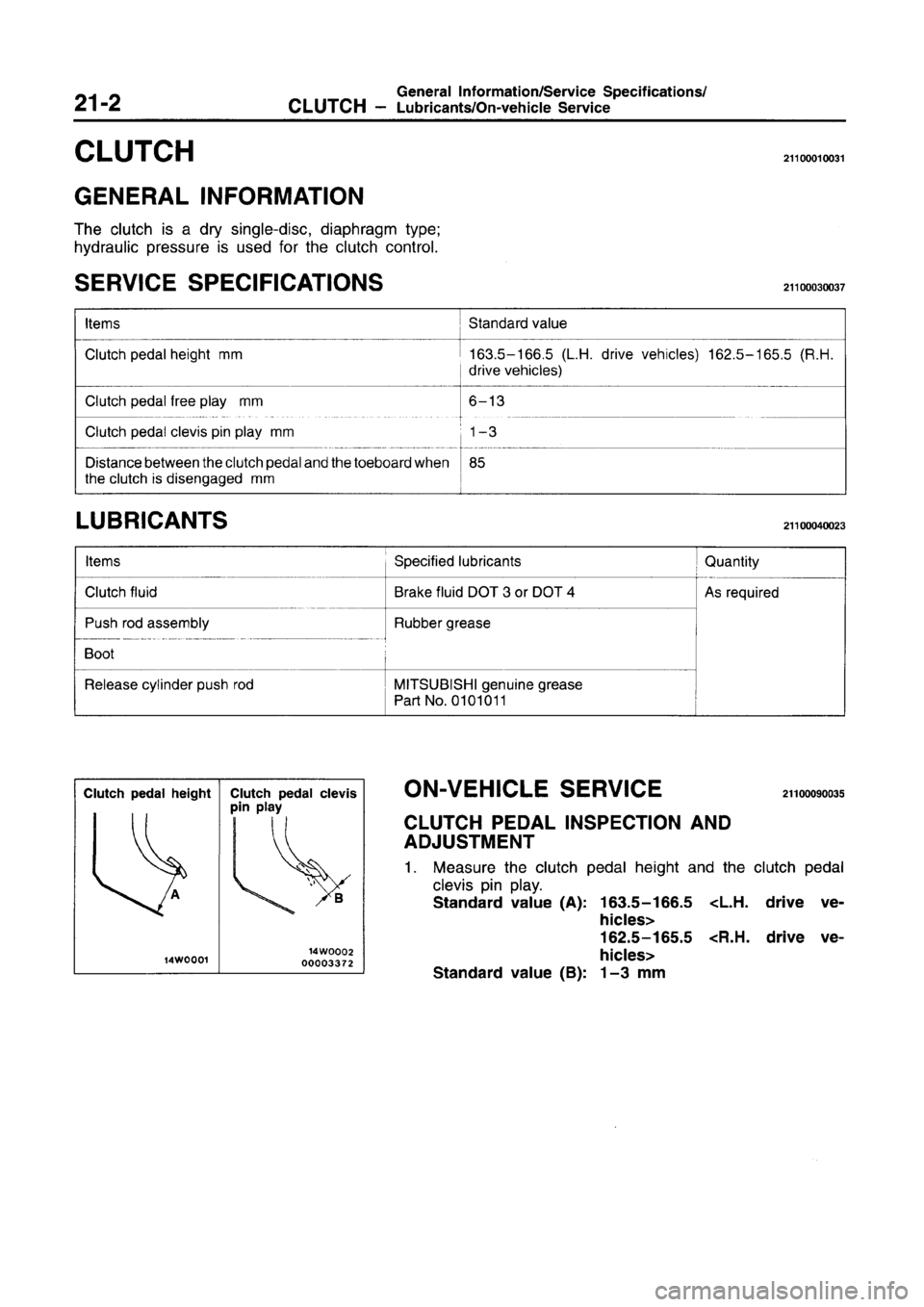 MITSUBISHI CARISMA 1996 Workshop Manual MITSUBISHI CARISMA 1996 Workshop Manual