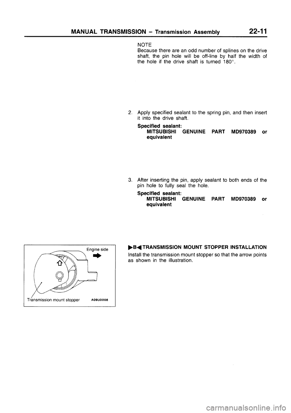 MITSUBISHI CARISMA 1996 Workshop Manual MITSUBISHI CARISMA 1996 Workshop Manual