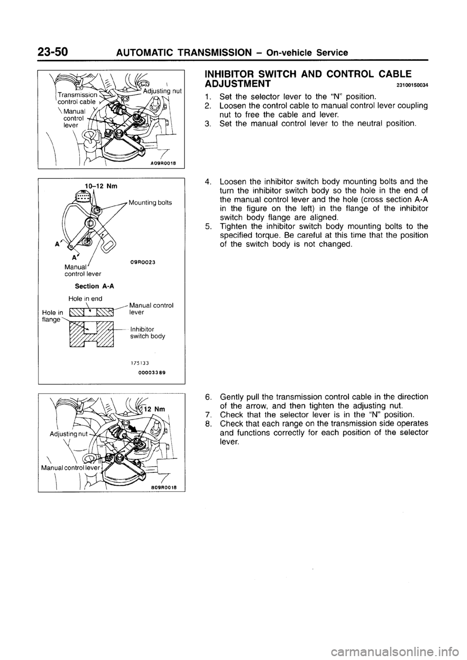 MITSUBISHI CARISMA 1996 Workshop Manual MITSUBISHI CARISMA 1996 Workshop Manual